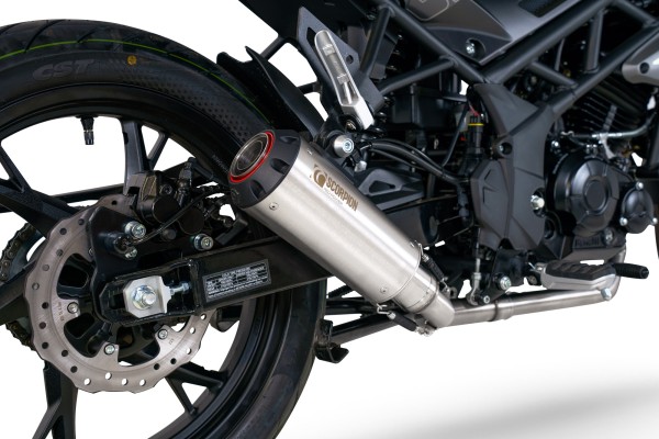 Scorpion Exhaust Benelli BN 125 - full system with stainless steel Red Power silencer